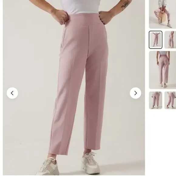 Athleta Endless high rise slacks Pants Smoked Mauve pink 6 - Picture 3 of 11